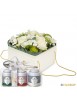 Dublin" flower box (20 cm) with tea gift box
