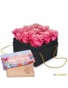 Lisbon’ flower box (15 cm) chocolate ’Happy Birthday