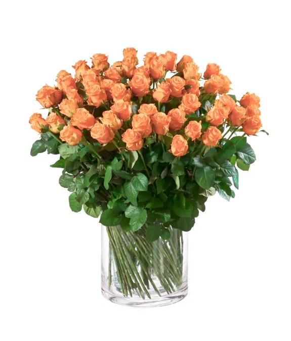 Rose Orange à l'Unité - Macky Fleurs Lausanne