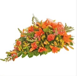 Tendre Attention - Gerbe de deuil lumineuse - Macky Fleurs Lausanne