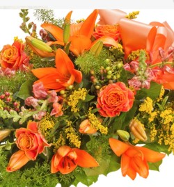 Tendre Attention - Gerbe de deuil lumineuse - Macky Fleurs Lausanne