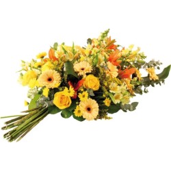 ''Rayon de soleil'' - Gerbe de deuil lumieuse - Macky Fleurs Lausanne