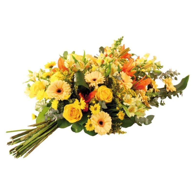 ''Rayon de soleil'' - Gerbe de deuil lumieuse - Macky Fleurs Lausanne