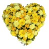 Eclat de cœur - Cœur de deuil aux fleurs jaune - Macky Fleurs - Lausanne